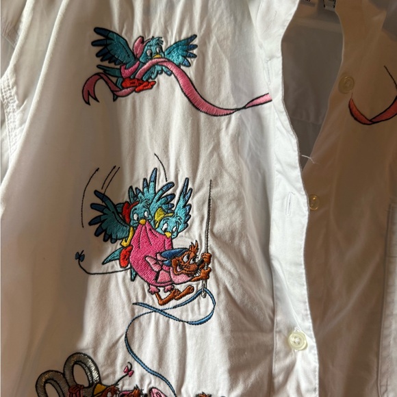 The Disney store White Shirt with Colorful Embroidery Cinderella’s mice - Picture 2 of 5